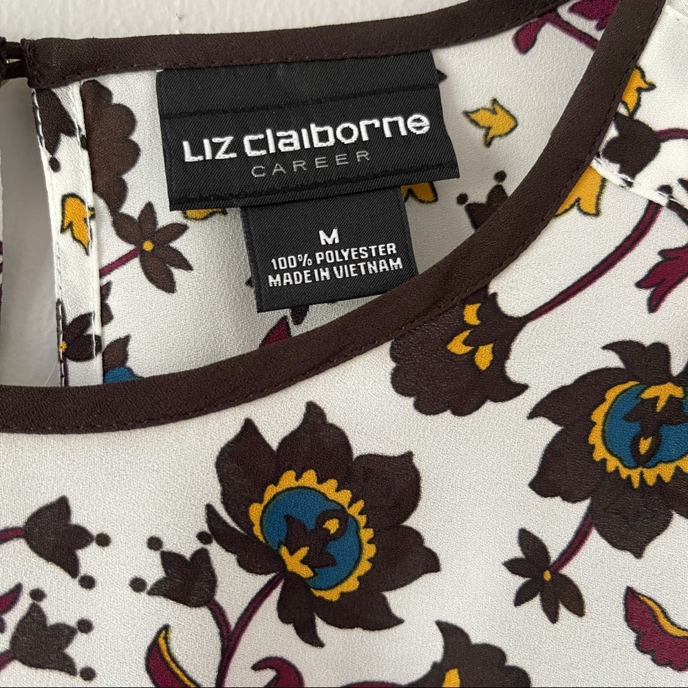 Liz Claiborne floral flowy top - Picture 2 of 3